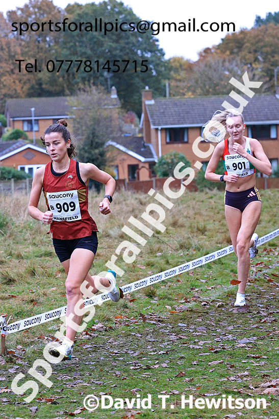 Senior Womens 2024 National Cross Country Relays, Berry Hill Park, Mansfield.   Photo: David T. Hewitson/Sports for All Pics